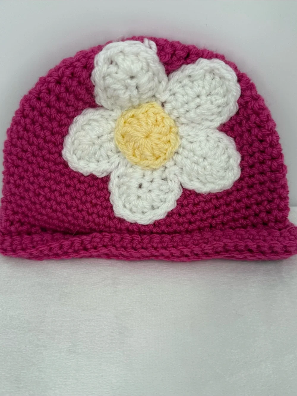 Handmade Crochet Newborn Gift Set - Hat, Sweater & Booties - Daisy Flower